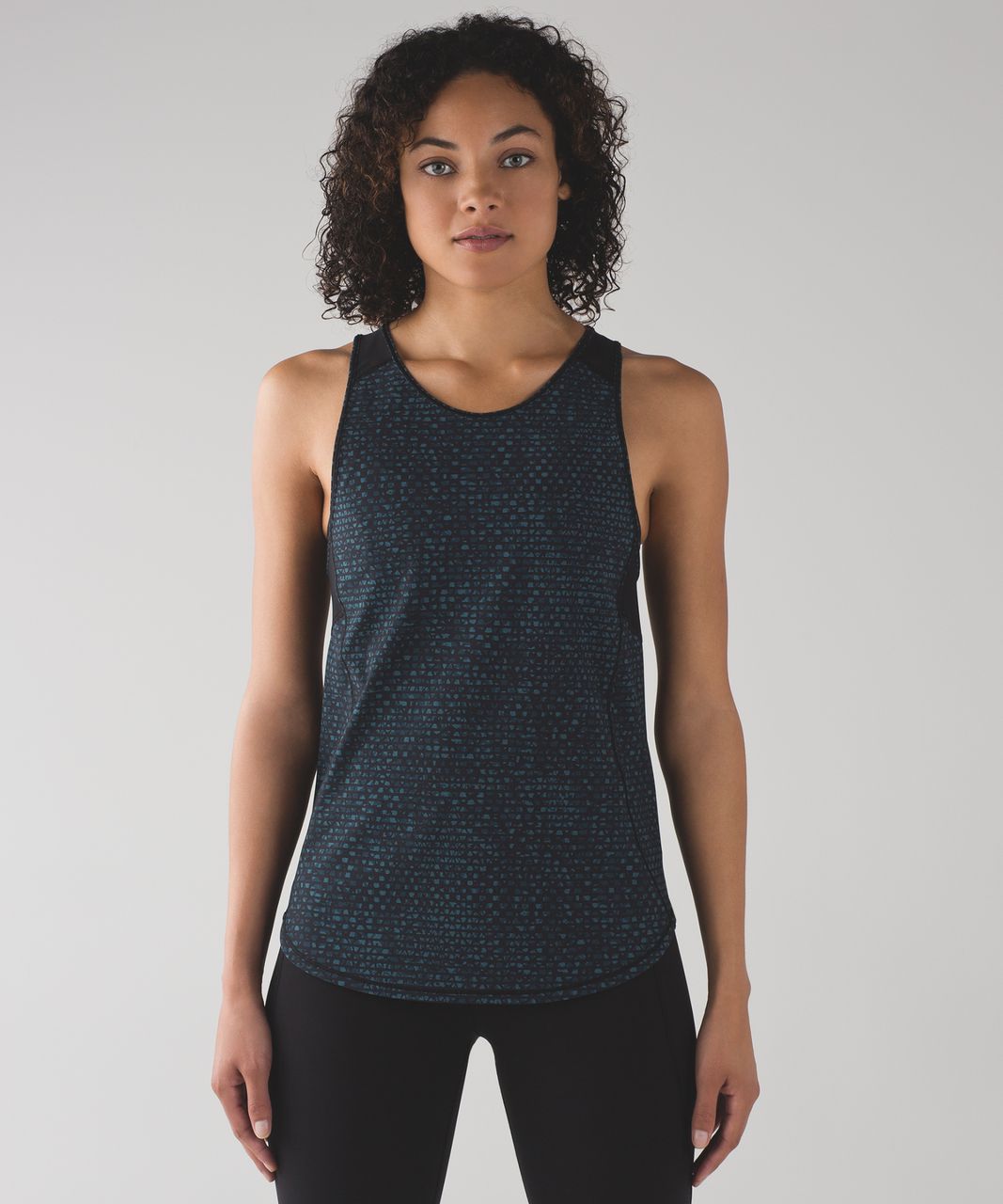 Lululemon Sculpt Tank II - Shatter Weave Desert Teal Alberta Lake / Black