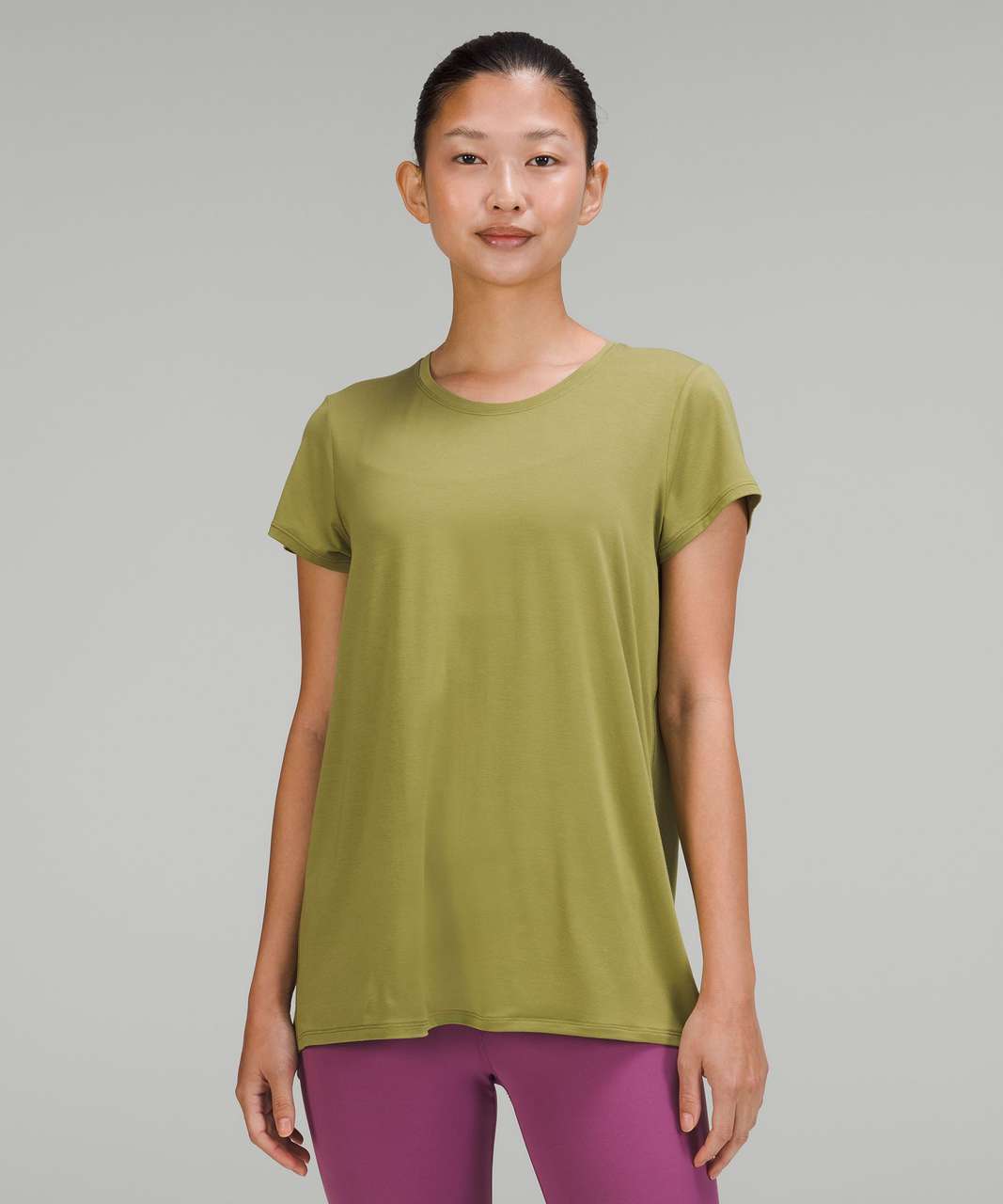 Lululemon Modal Open Up Tie Back T-Shirt - Bronze Green