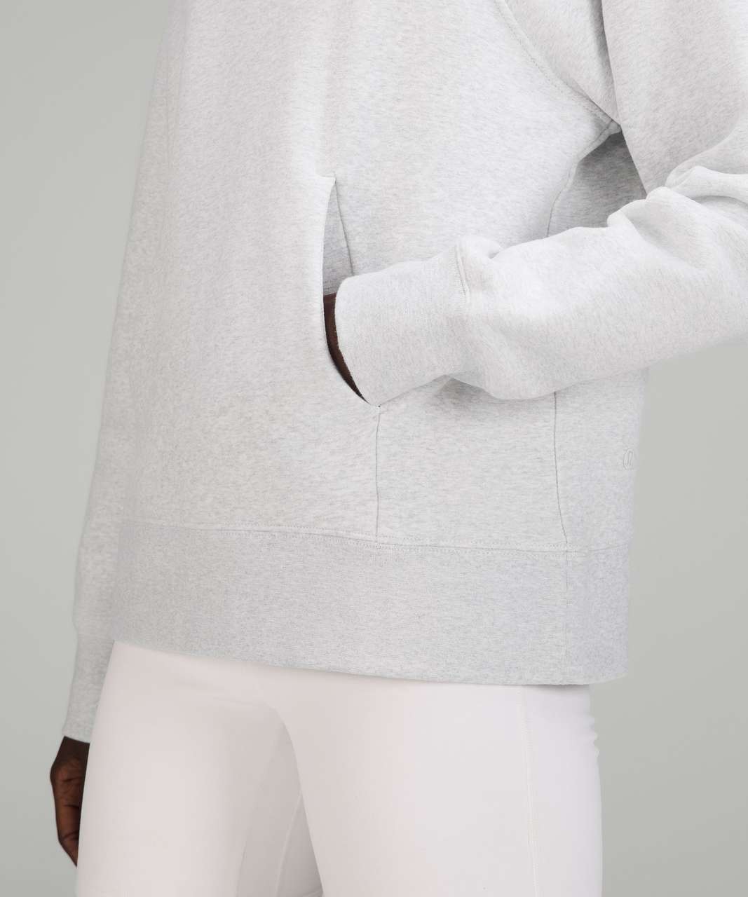 Lululemon Loungeful Cropped Hoodie - Heathered Core Ultra Light