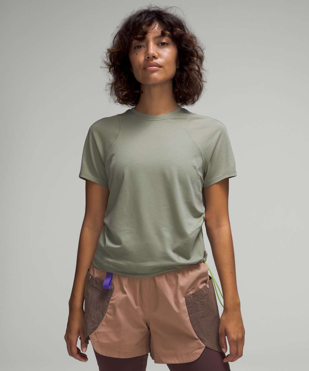 Lululemon Lightweight Cinched Hem Hiking T-Shirt - Laurel Green