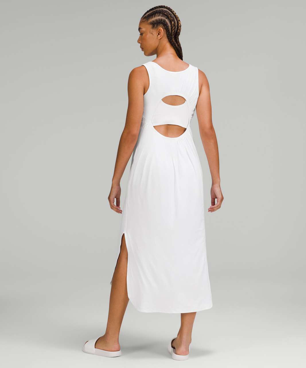 Lululemon Pima Cotton Open-Back Midi Dress - White
