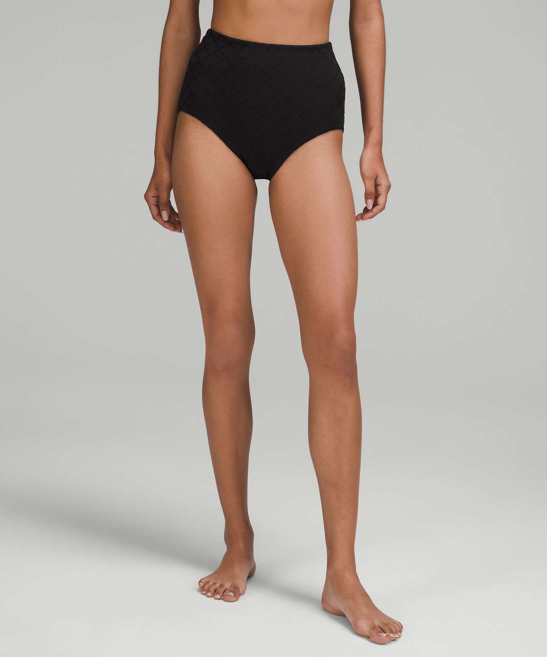 Lululemon Waterside High-Waist Swim Bottom *Medium Bum Coverage Diamond - Black