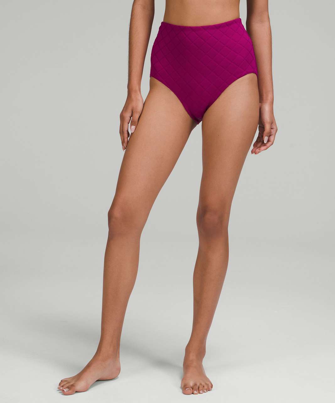 Lululemon Waterside High-Waist Swim Bottom *Medium Bum Coverage Diamond - Magenta Purple