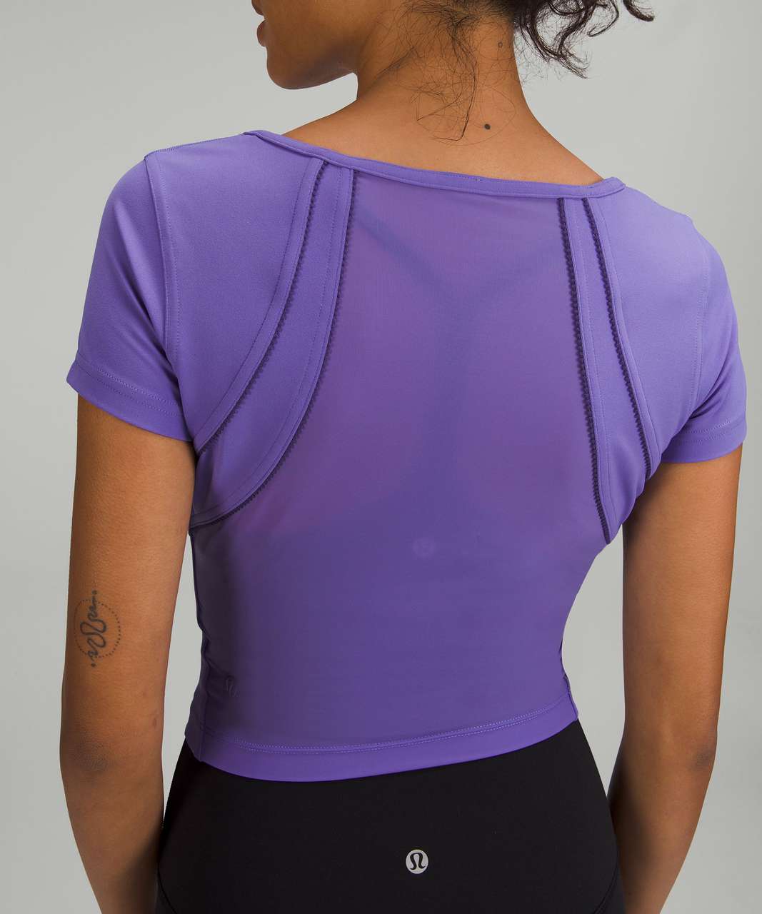 Lululemon Square Neck Mesh and Nulu Yoga T-Shirt - Charged Indigo