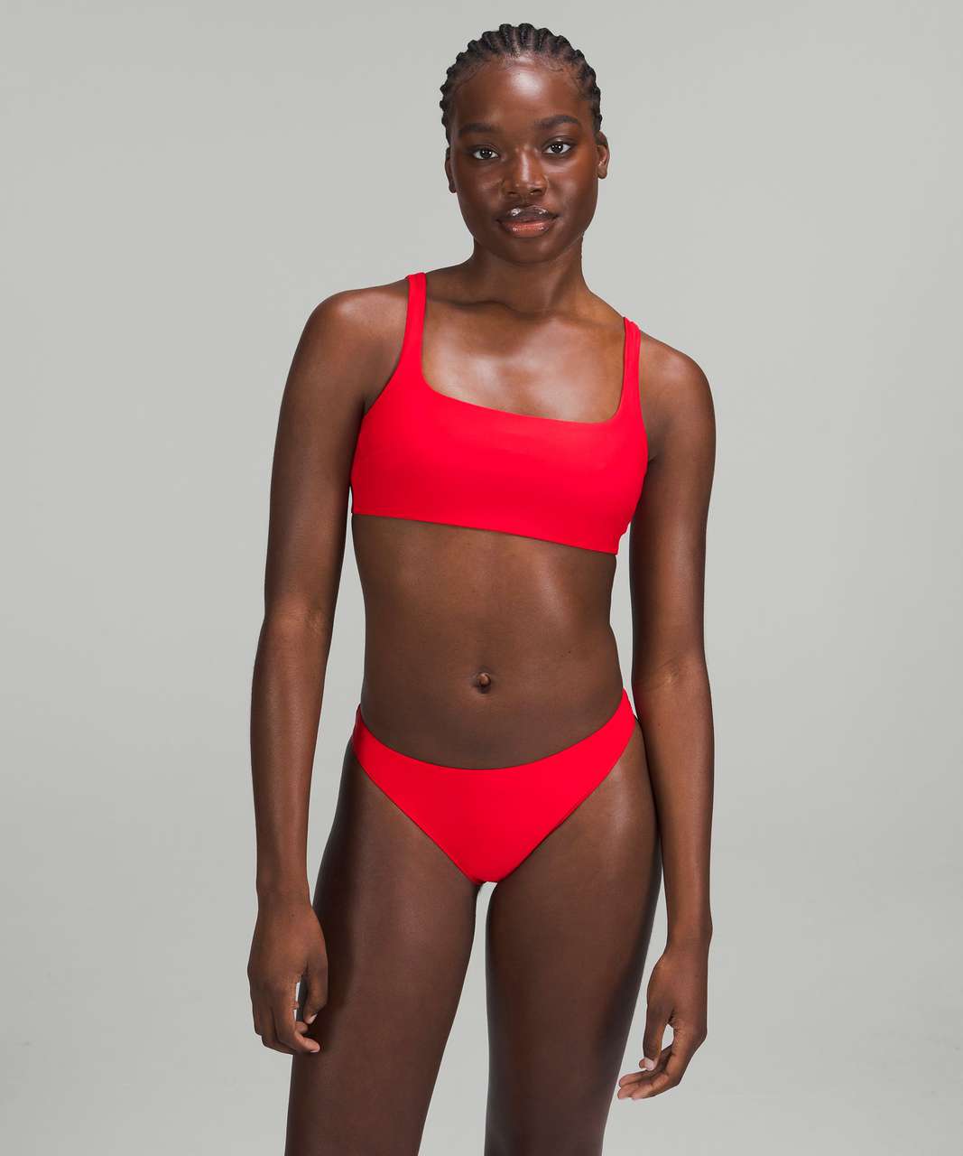 Lululemon Waterside Square-Neck Swim Top *B/C Cup - True Red - lulu fanatics