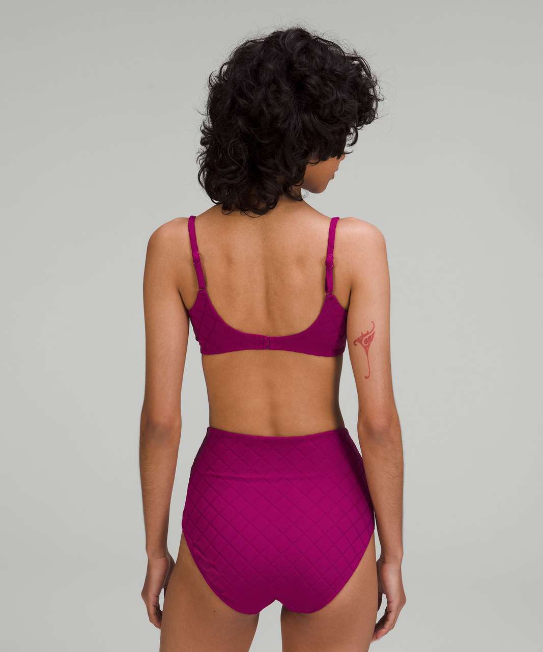 Lululemon Diamond Grid Swim Top *A/B Cup - Magenta Purple