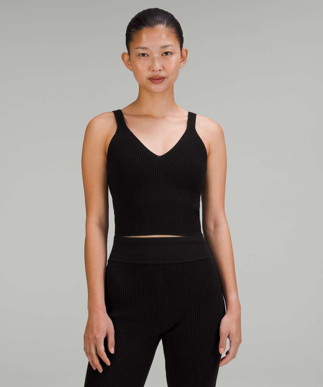 NWOT Lululemon Ribbed Nulu Racerback Yoga Tank Top - Black (Size 2