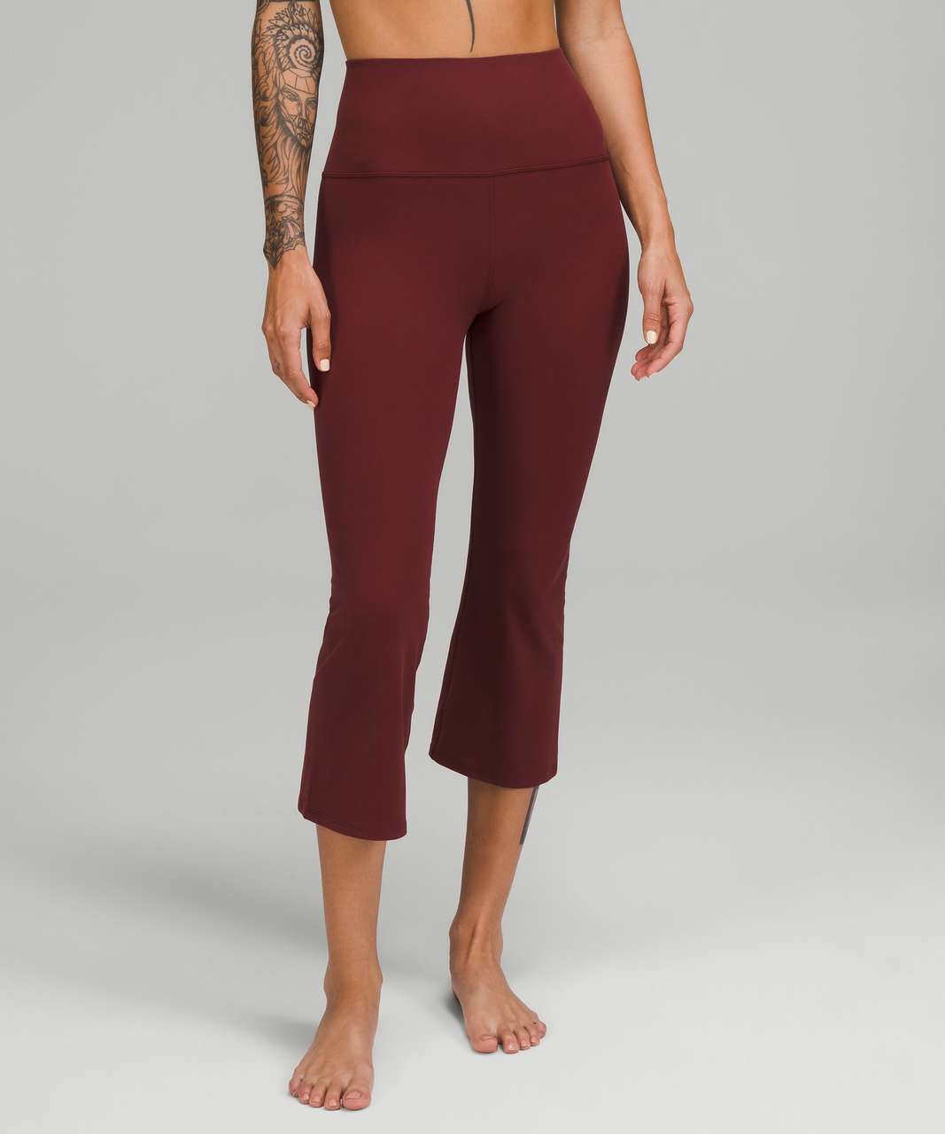 Lululemon Add Flare High-Rise Crop 21" - Red Merlot