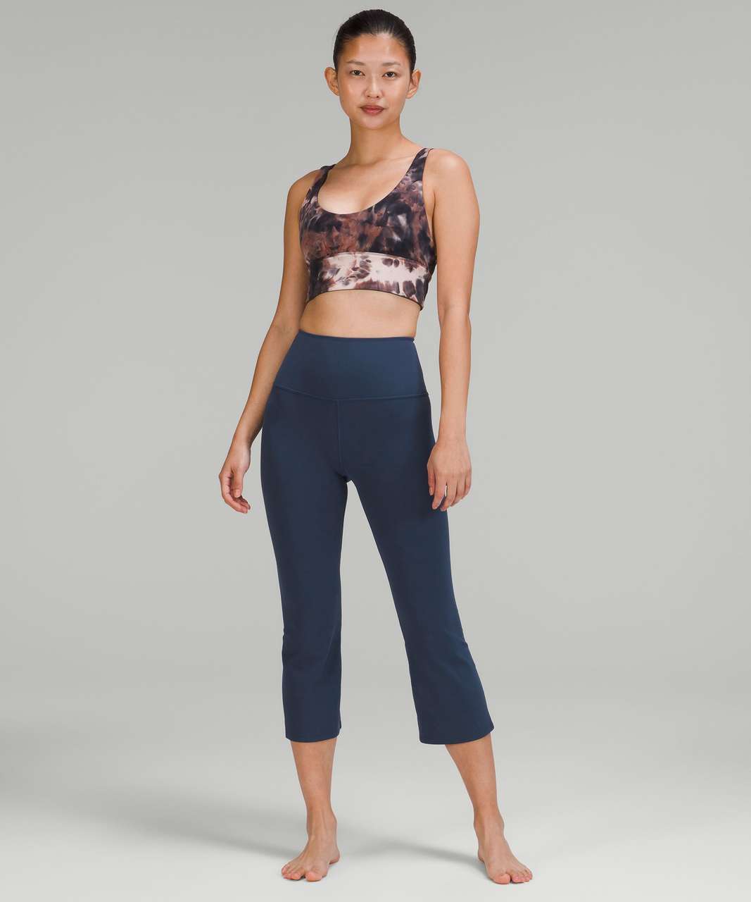 Lululemon Add Flare High-rise Crop 21 In Red Merlot