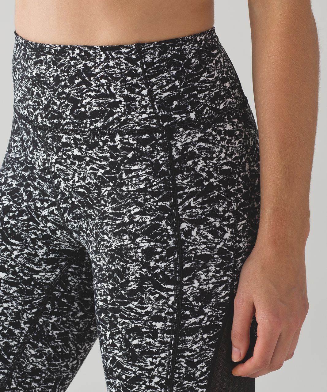 Lululemon Deep Breath Crop (21" ) - Iced Wave White Black / Black