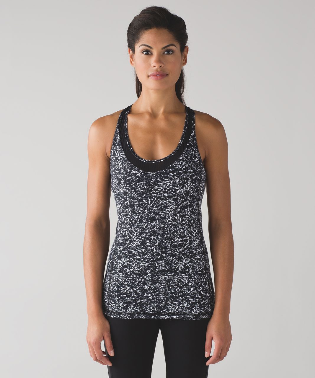 Lululemon Deep Breath Tank - Iced Wave White Black - lulu fanatics