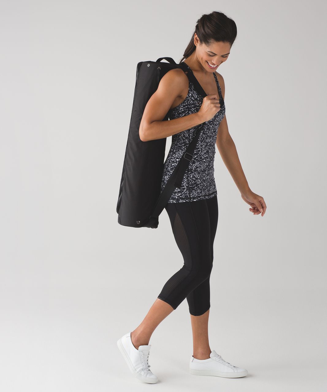 Lululemon Deep Breath Tank - Iced Wave White Black