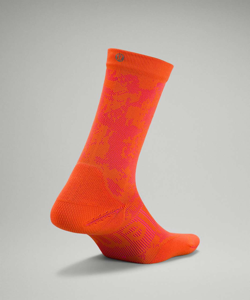 Lululemon Power Stride Crew Sock - Blaze Orange / Pow Pink
