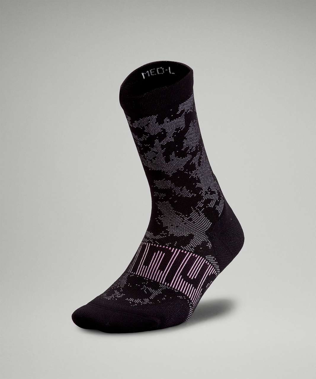 Lululemon Power Stride Crew Sock - Black / White