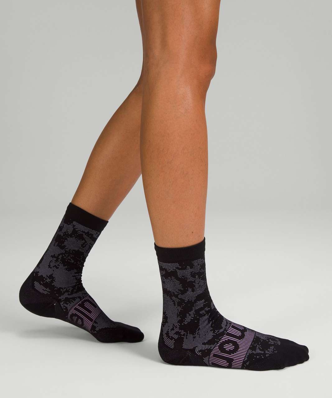 Lululemon Power Stride Crew Sock - Black / White