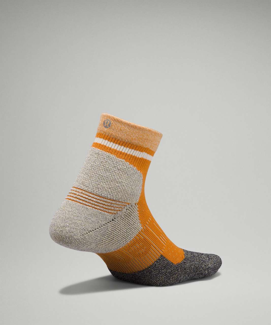 Lululemon Power Stride Hiking Ankle Sock - Golden Sand / Autumn Orange