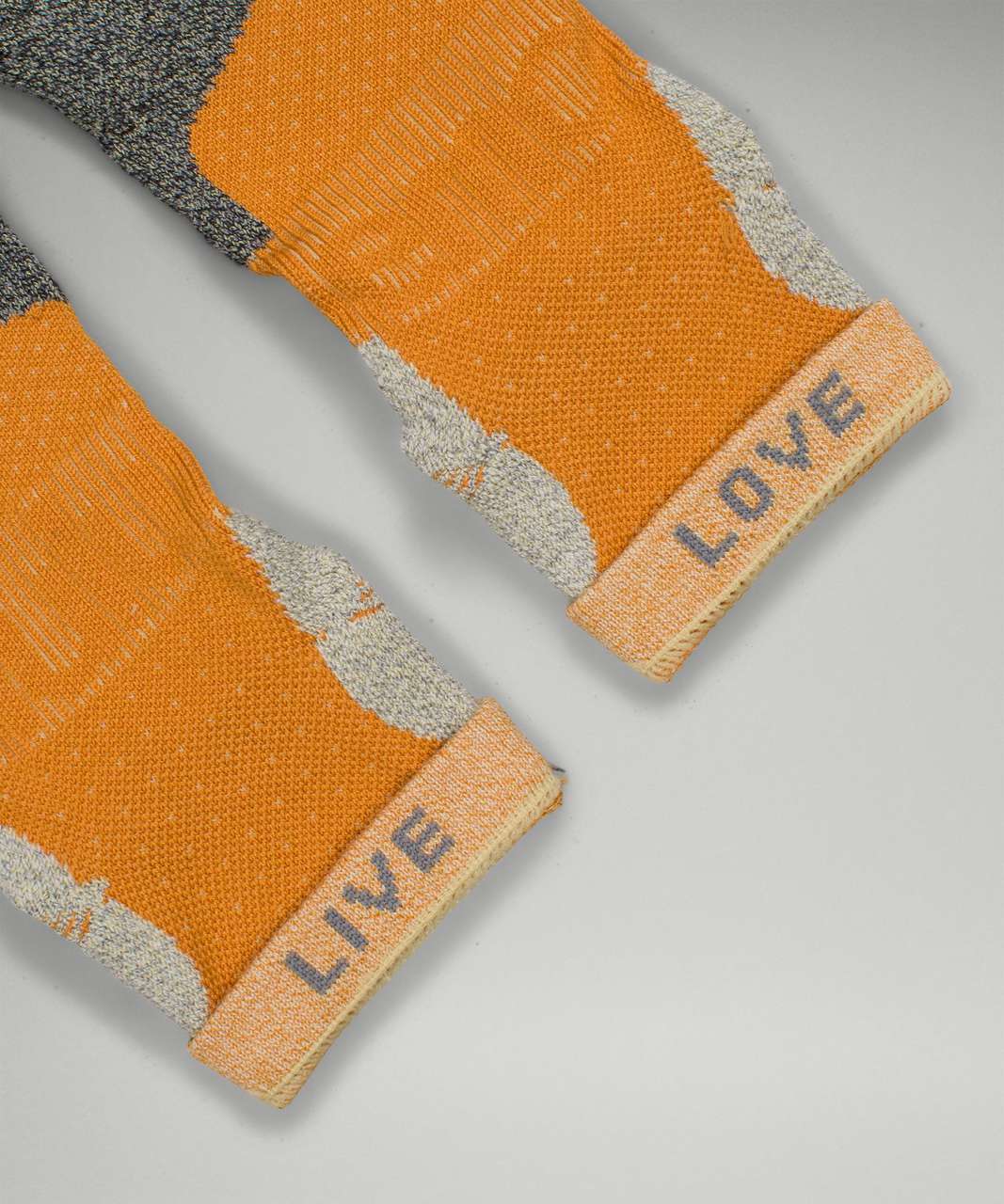 Lululemon Power Stride Hiking Ankle Sock - Golden Sand / Autumn Orange