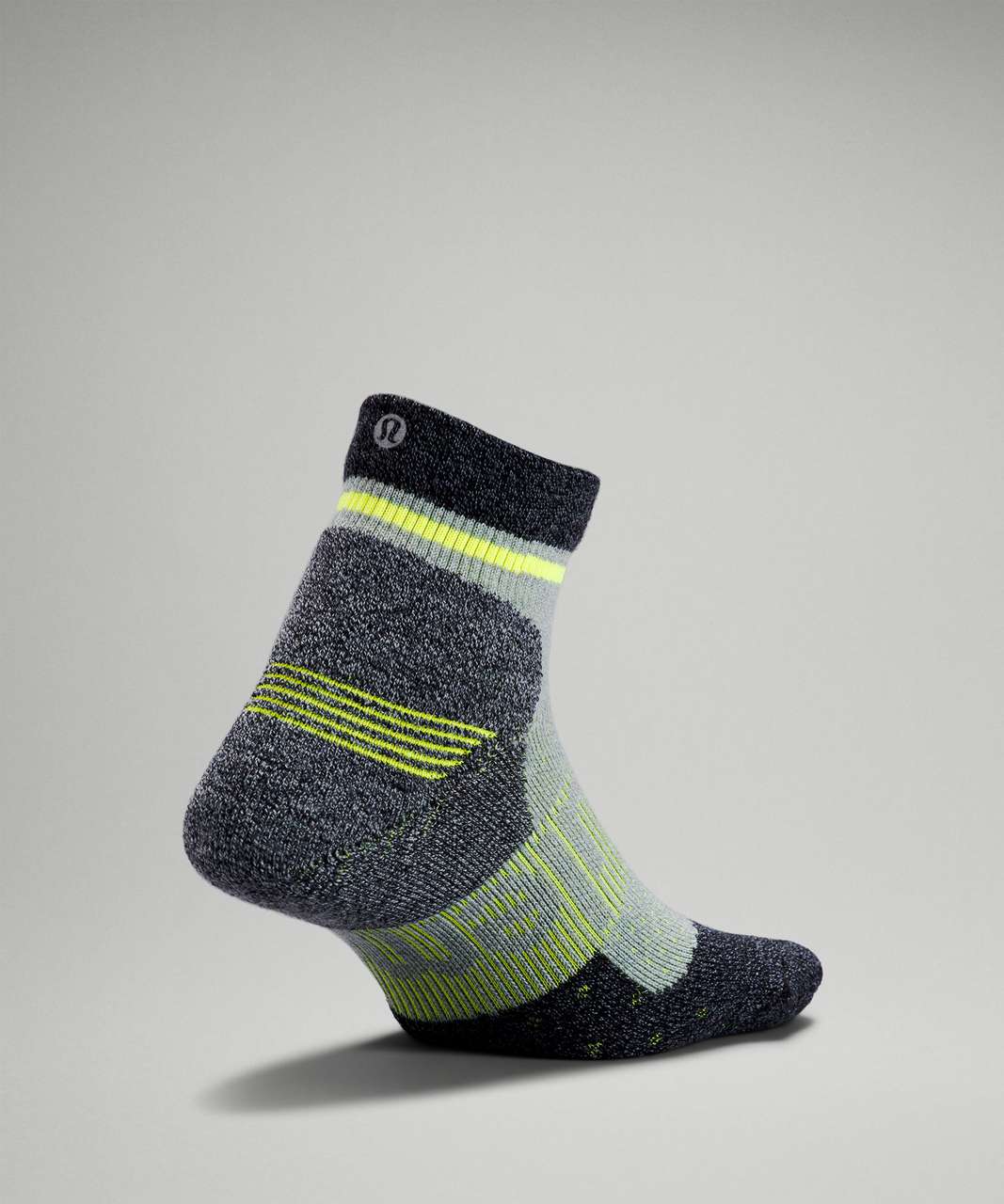 Lululemon Power Stride Hiking Ankle Sock - Black / Highlight Yellow