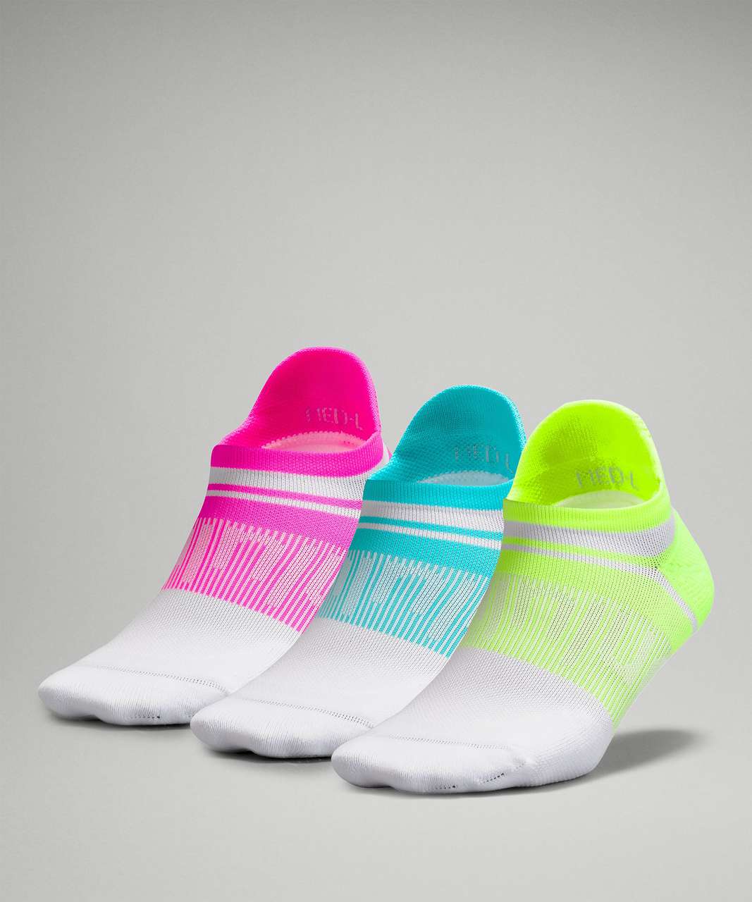 Lululemon Power Stride Tab Sock 3 Pack *Multi-Colour - Highlight Yellow / Electric Turquoise / Highlight Pink