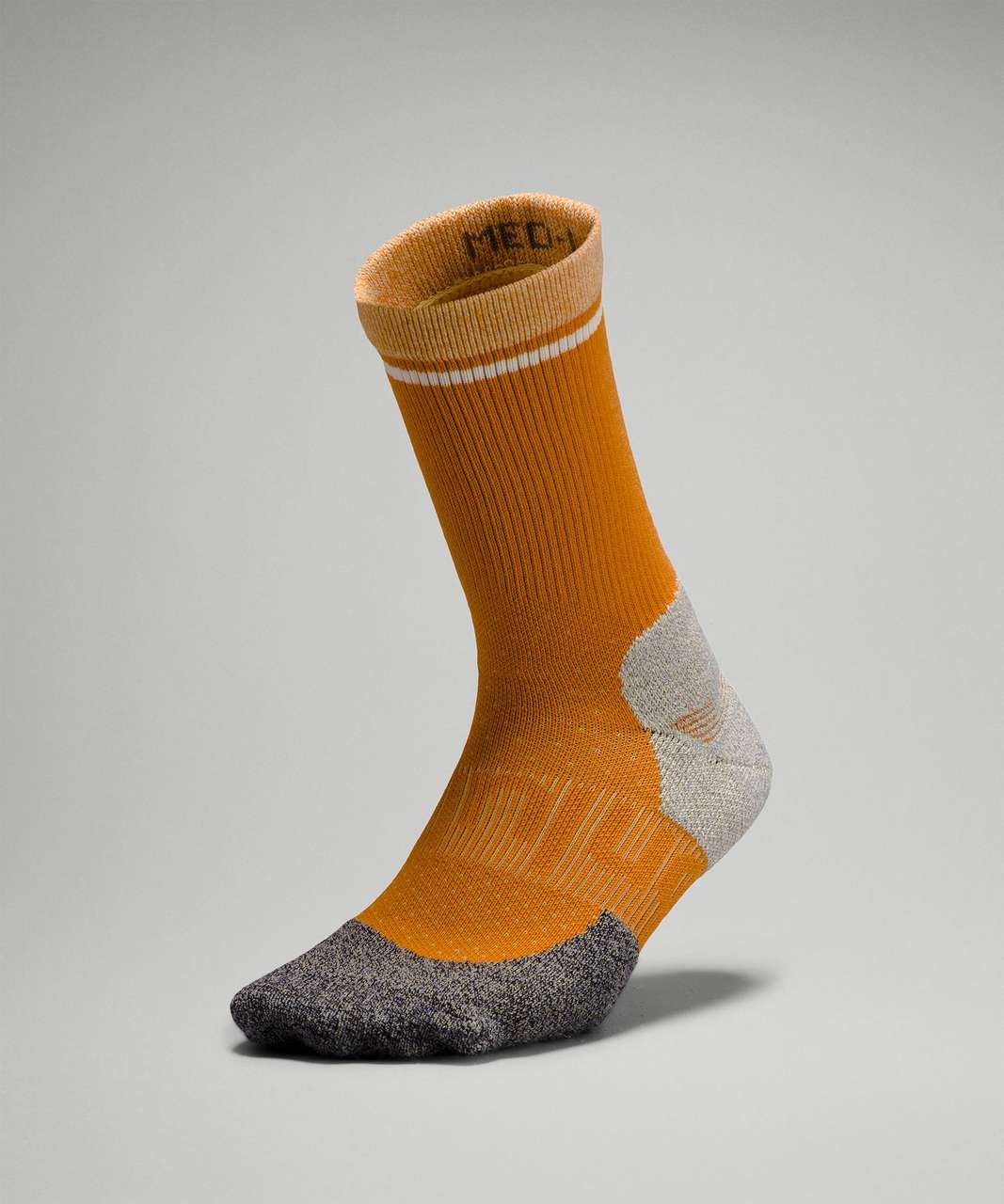 Lululemon Power Stride Hiking Crew Sock - Golden Sand / Autumn Orange