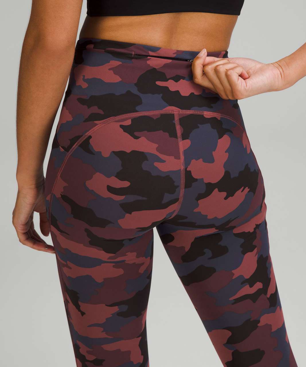 Lululemon Speed Up Tight Leggings Red Camo Luxtreme Yoga Pants