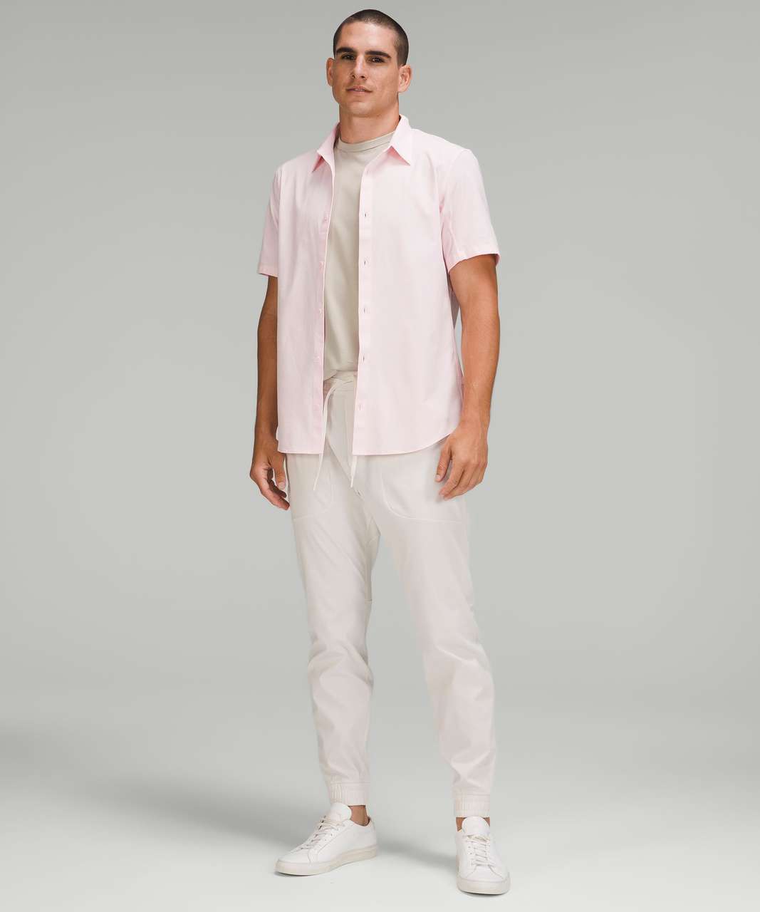 Lululemon Airing Easy Short Sleeve Shirt - Heathered Strawberry Milkshake