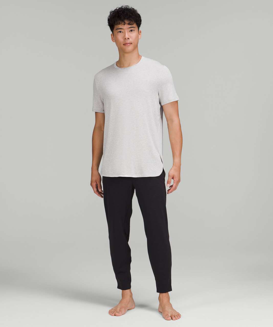 Lululemon Balancer Short Sleeve Shirt - Heathered Sea Salt - lulu fanatics