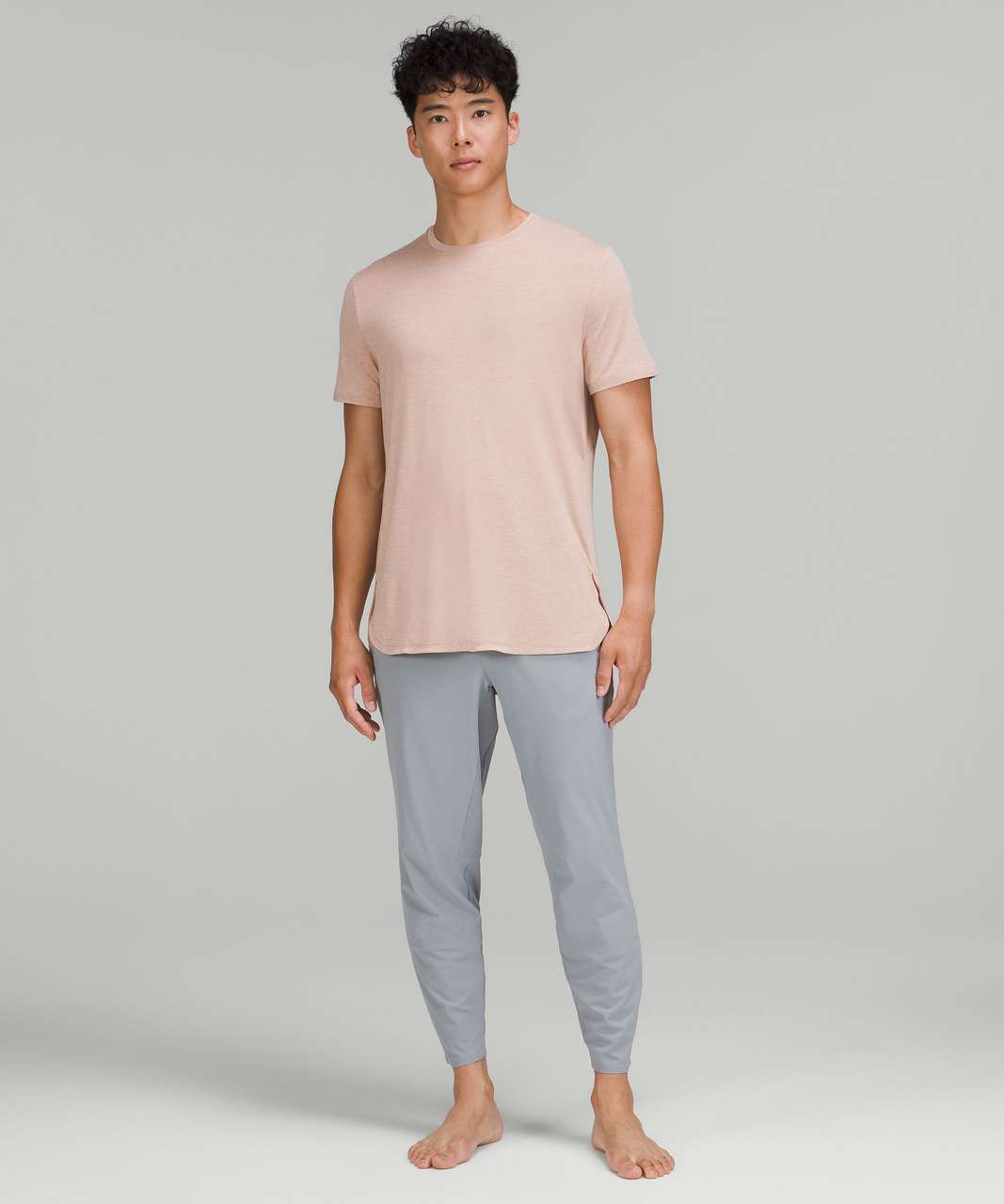 Lululemon Balancer Short Sleeve Shirt - Heathered Pink Clay