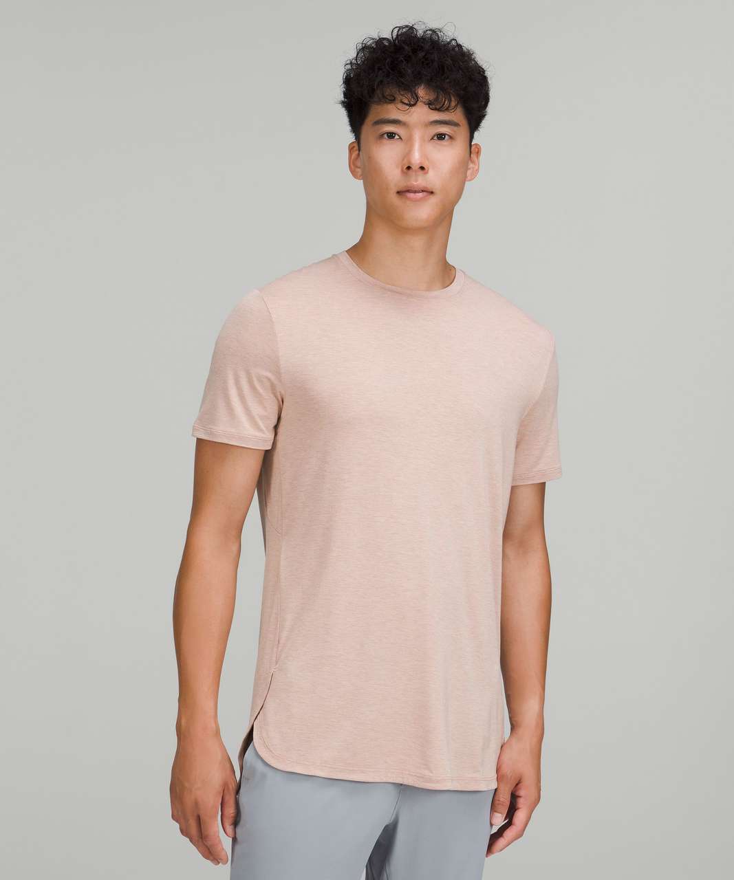 Lululemon Balancer Short Sleeve Shirt - Heathered Pink Clay - lulu fanatics