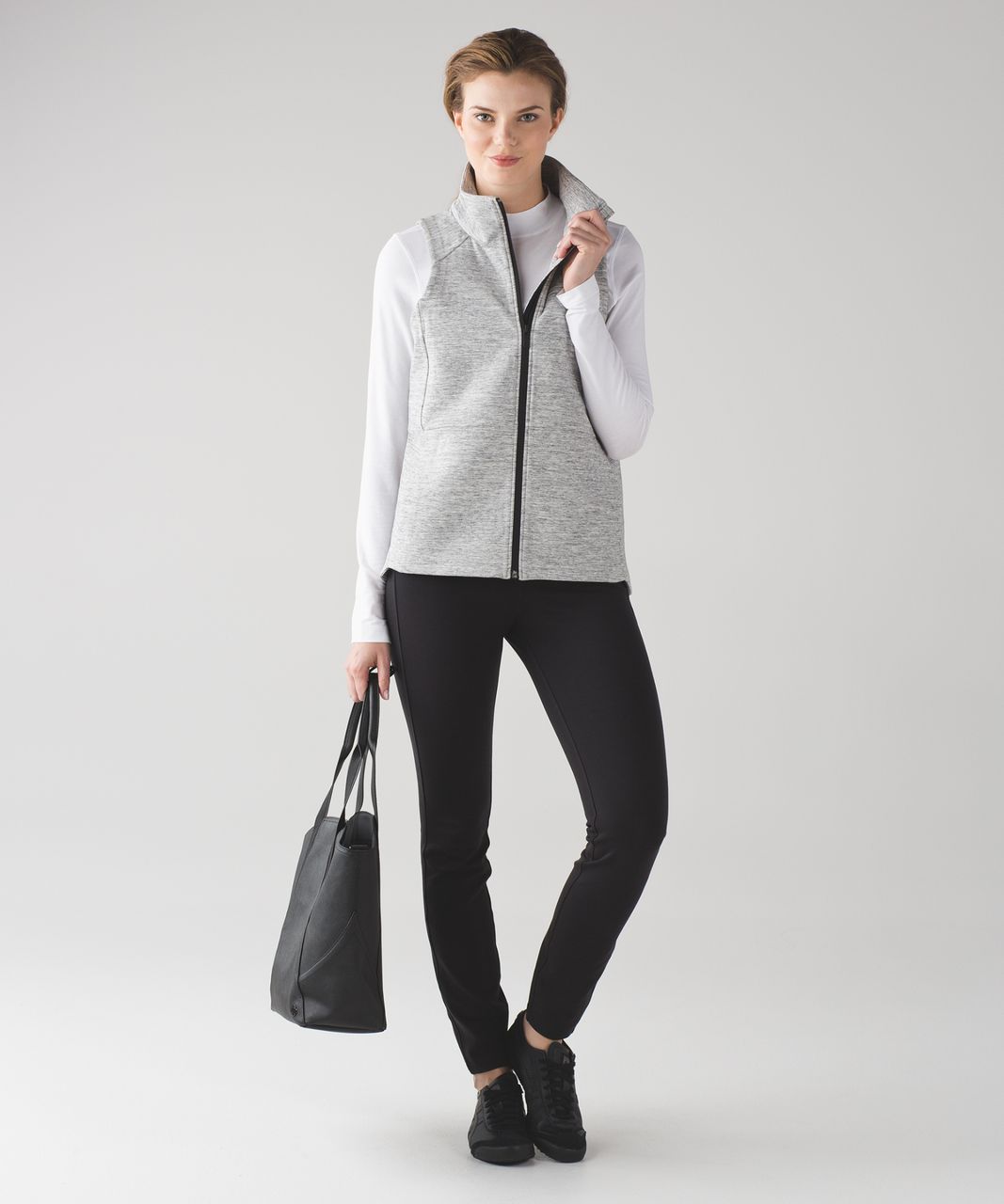 Lululemon Going Places Vest - Heathered Space Dyed Medium Grey / Black