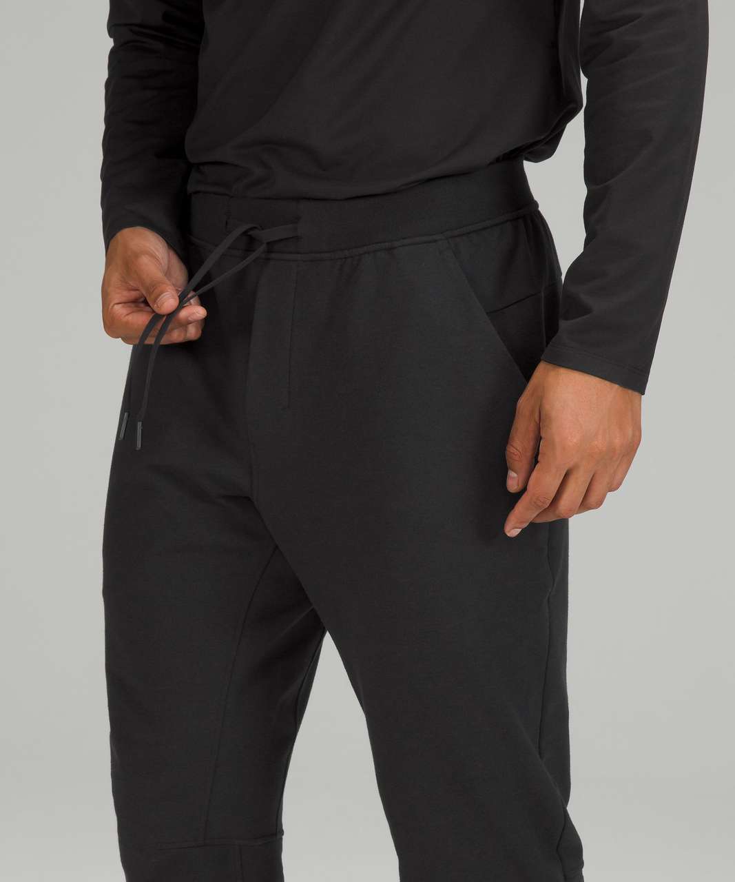 Lululemon City Sweat Mens Black Drawstring Joggers Sweatpants Size Medium