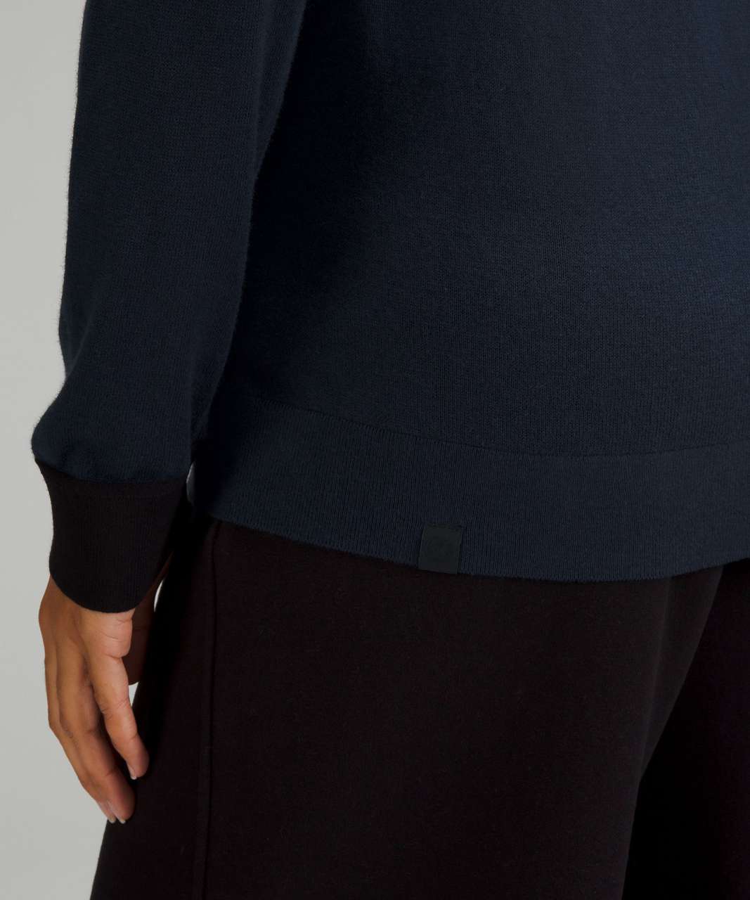 Lululemon Silk-Blend Crewneck Sweater - True Navy / Black