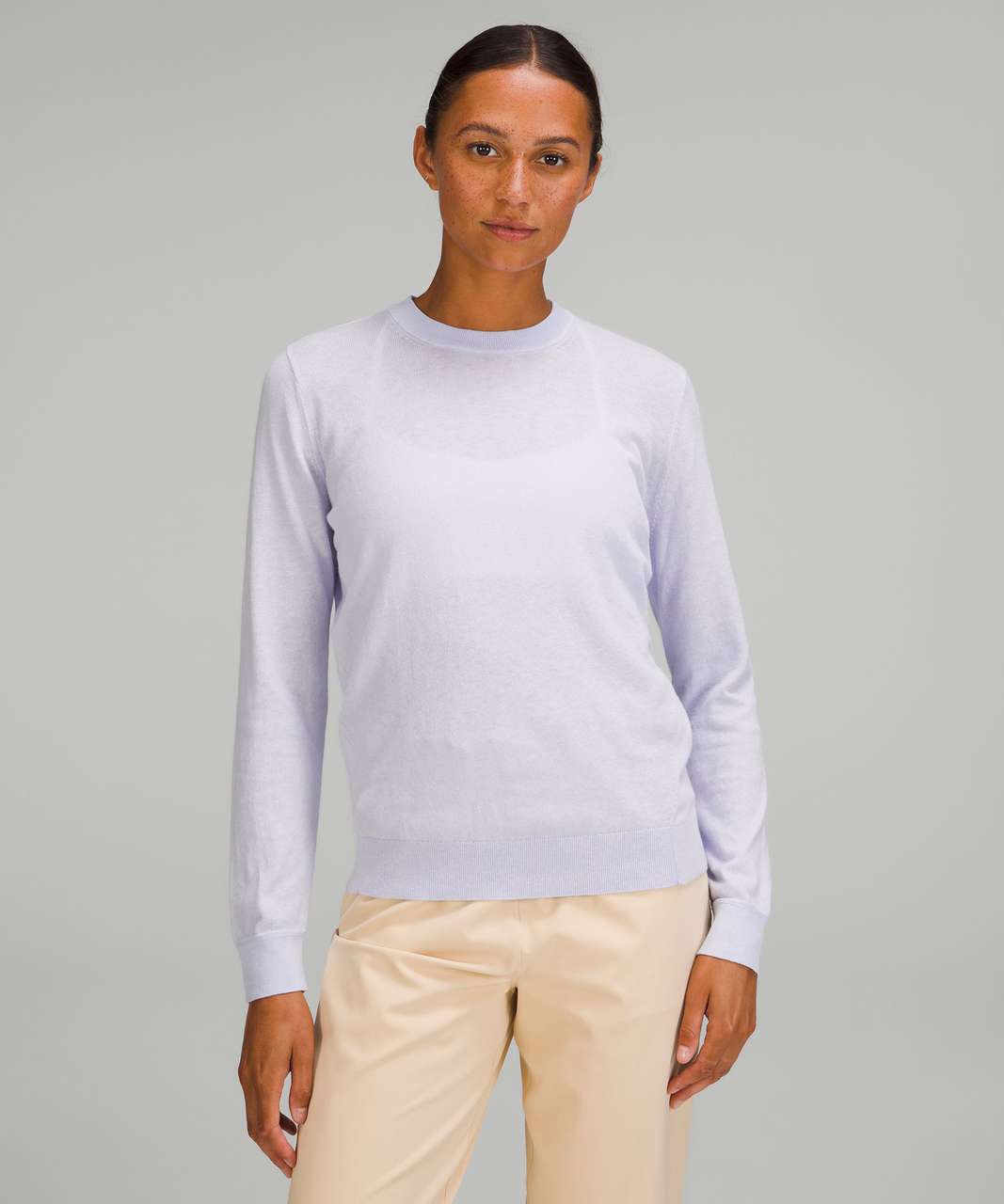 Lululemon Silk-Blend Crewneck Sweater - Pastel Blue