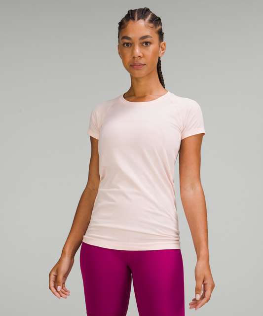 Lululemon Run: Swiftly Tech Short Sleeve *Stripe - White - lulu fanatics