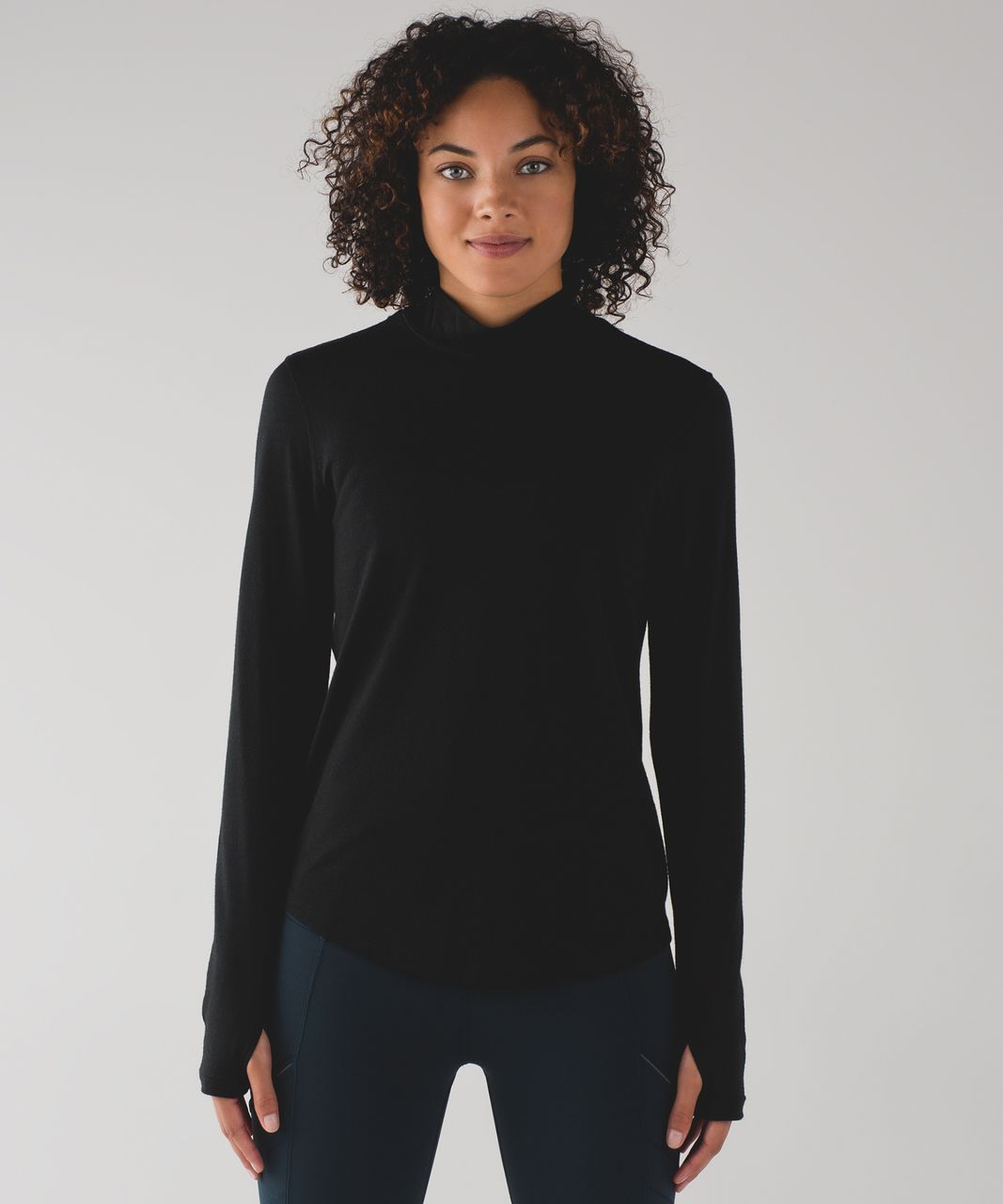 black mock turtleneck