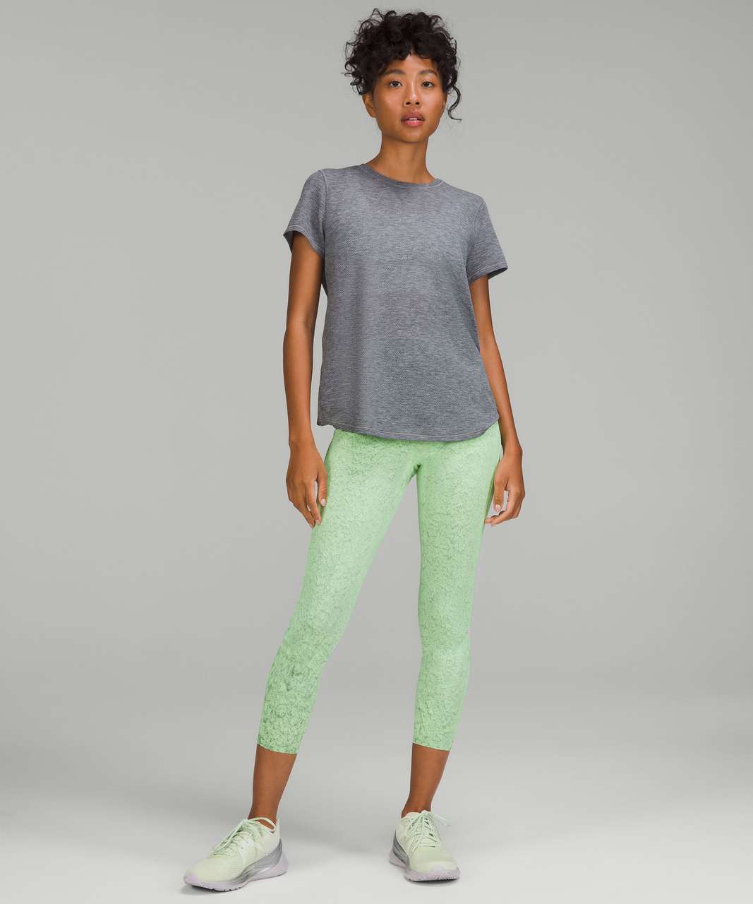 Lululemon Base Pace High-Rise Running Tight 25" - City Grit Green Multi