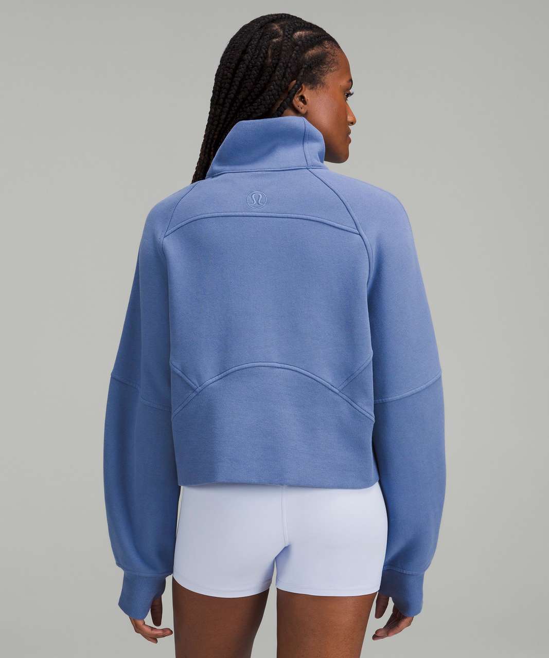 Lululemon Scuba Oversized Funnel Neck Half Zip In Water Drop