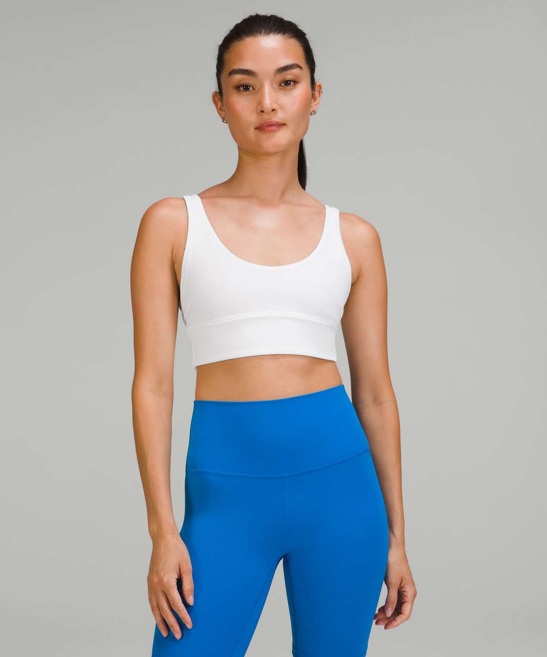 Lululemon Everlux High-Neck Train Bra - Powder Blue - lulu fanatics