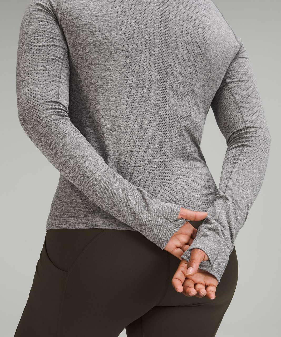 Buy the Lululemon WM's Athletica Swiftly Tech Long Sleeve Gray