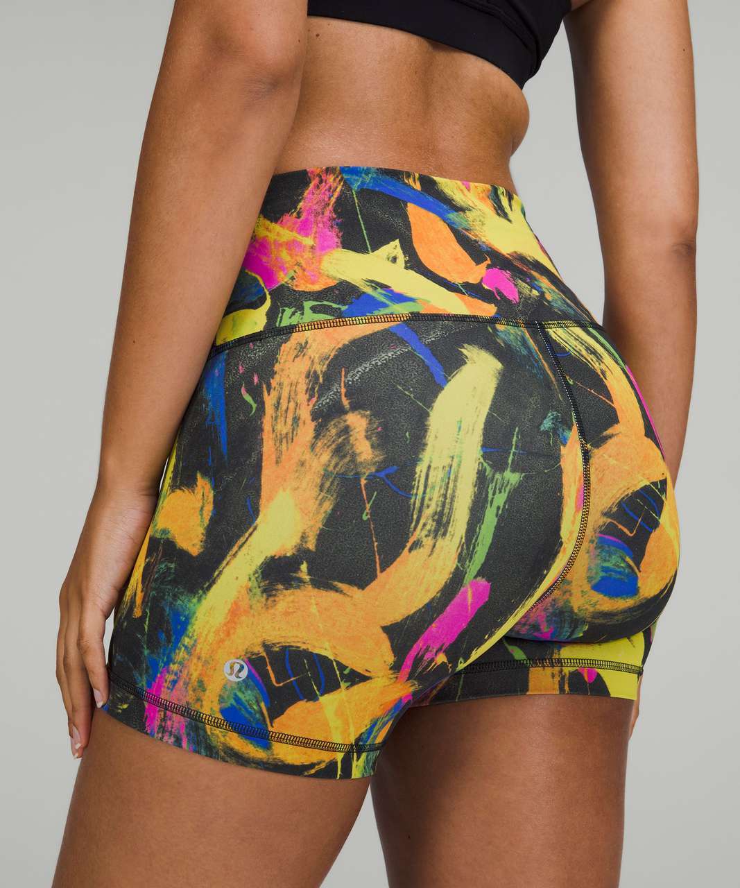 Lululemon Wunder Train High-Rise Short 4 - Undertone Black Multi - lulu  fanatics