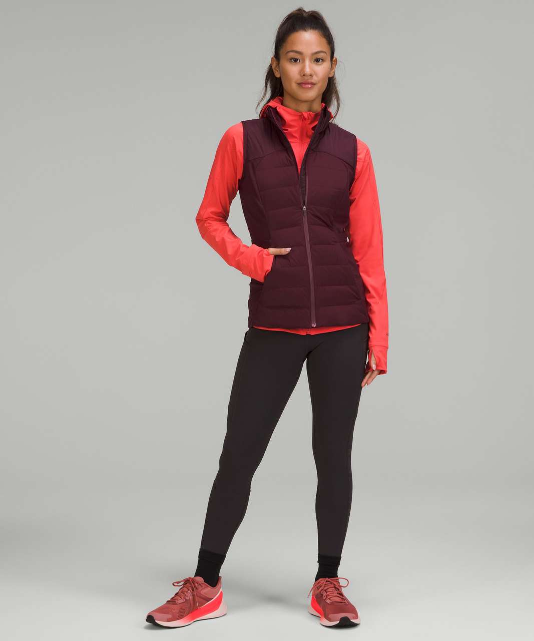 lululemon DOWN FOR IT ALL VEST (US, Numeric, 8, Regular, Regular, Cassis)  at  Women's Coats Shop