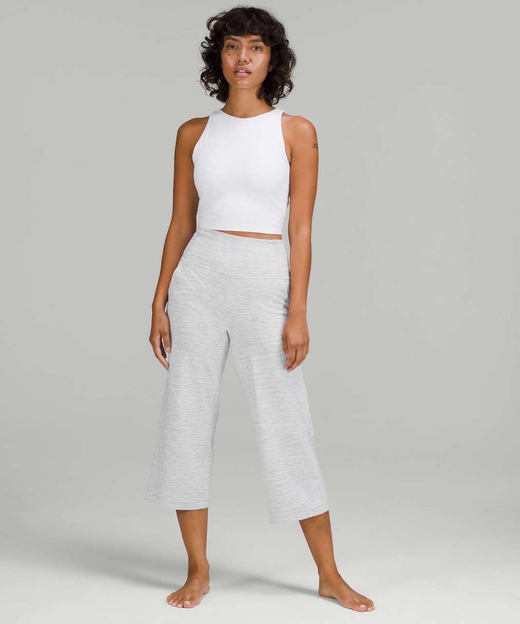 Lululemon Align High-Rise Wide Leg Crop 23" - Wee Are From Space Nimbus Battleship