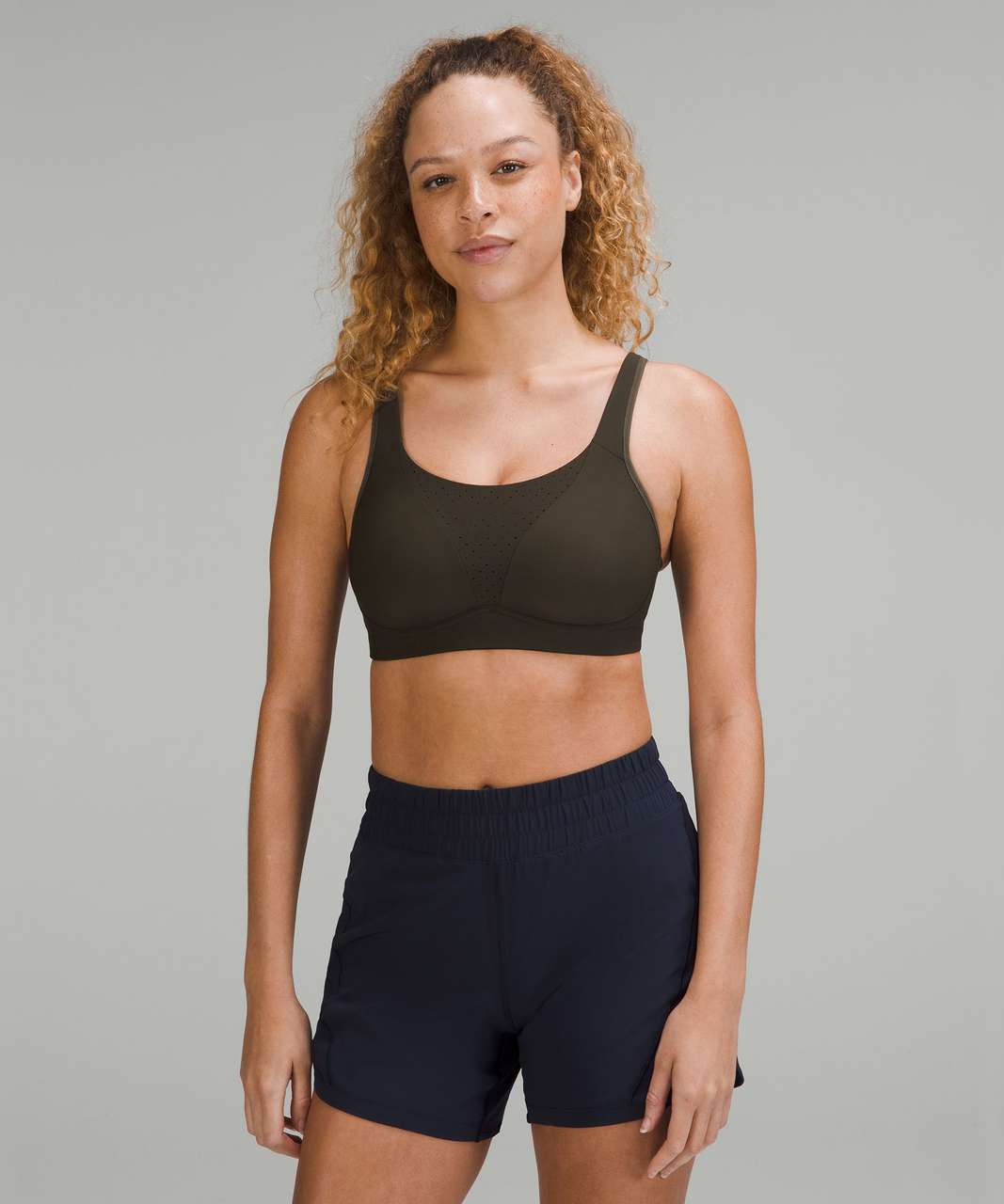 Lululemon Run Times Bra *High Support, B–G Cups - Dark Olive - lulu fanatics