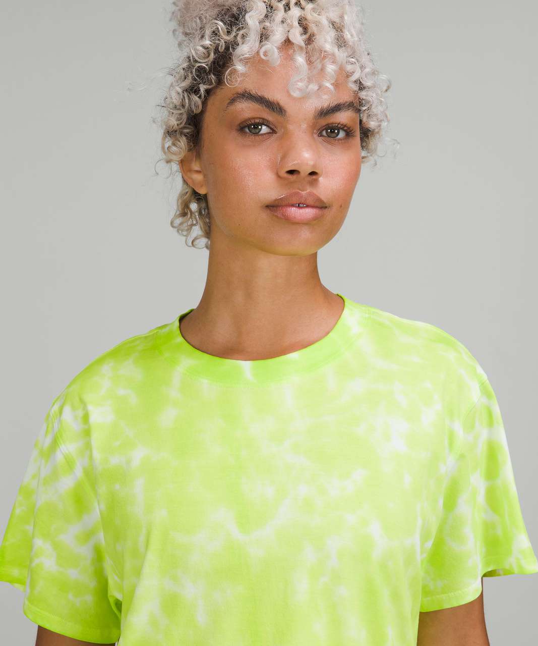 Lululemon All Yours Cotton T-Shirt *Tie Dye - Marmoleado Tie Dye Eccentric  Lime - lulu fanatics