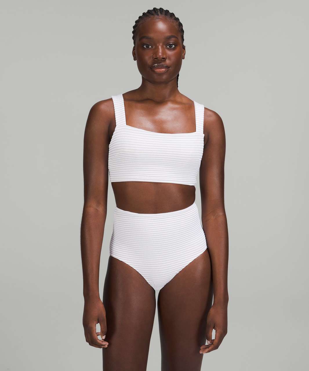 Lululemon Deep Sea Swim Top C Cup - White - lulu fanatics