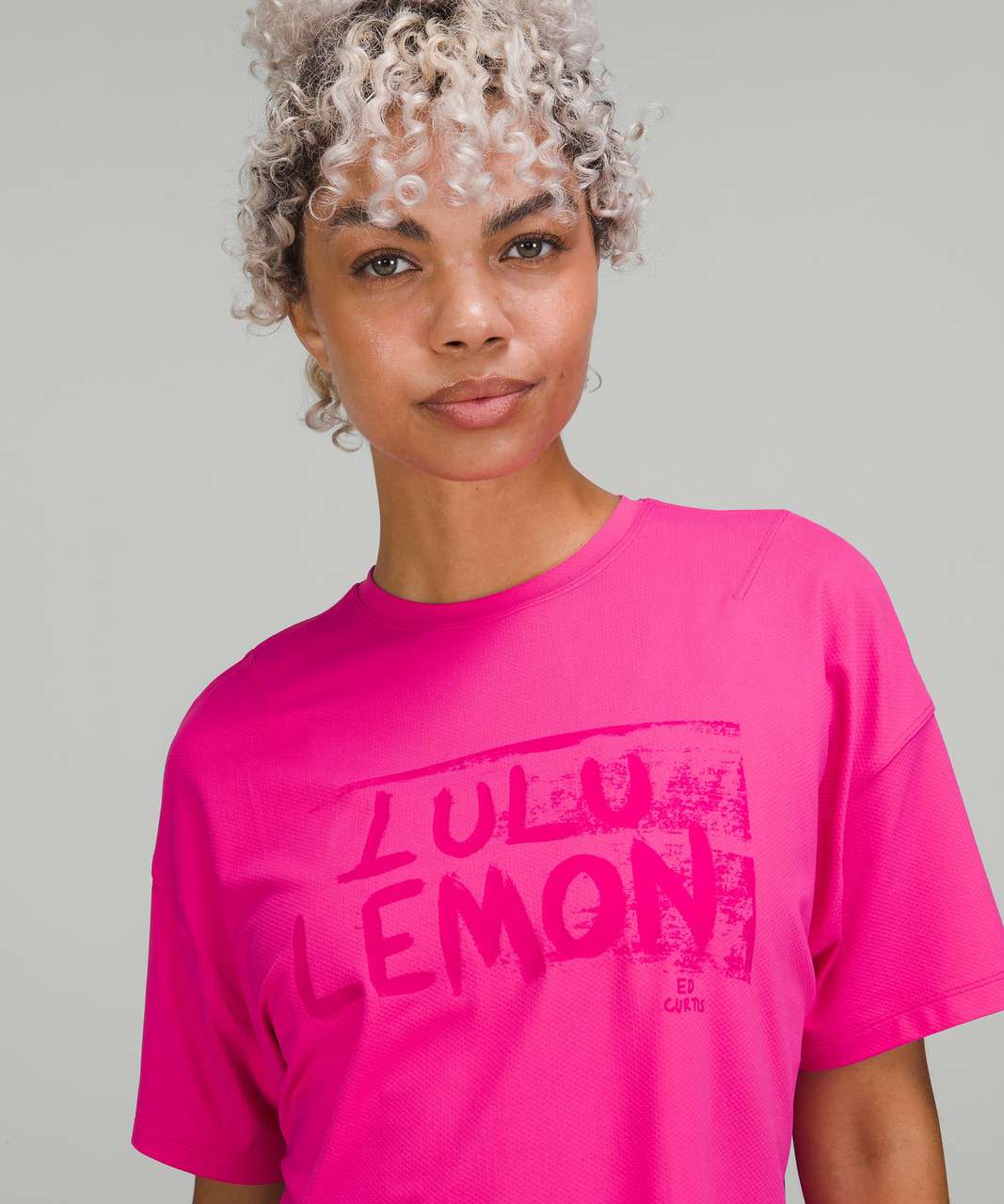 Lululemon Abrasion-Resistant Training T-Shirt *Ed Curtis - Sonic Pink