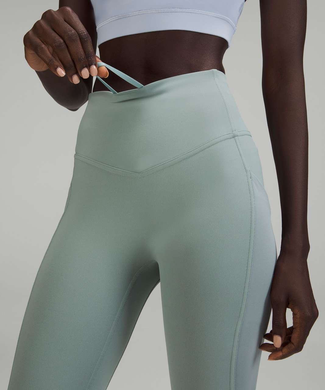 Lululemon All the Right Places High-Rise Drawcord Waist Crop 23” - Misty  Glade - lulu fanatics