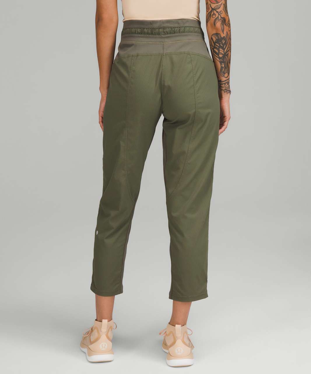 Lululemon Dance Studio Mid-Rise Crop - Medium Olive - lulu fanatics