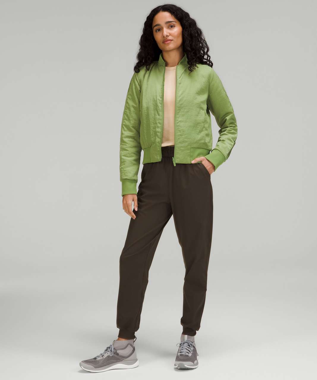 Lululemon Non-Stop Bomber Jacket - Green Foliage - lulu fanatics