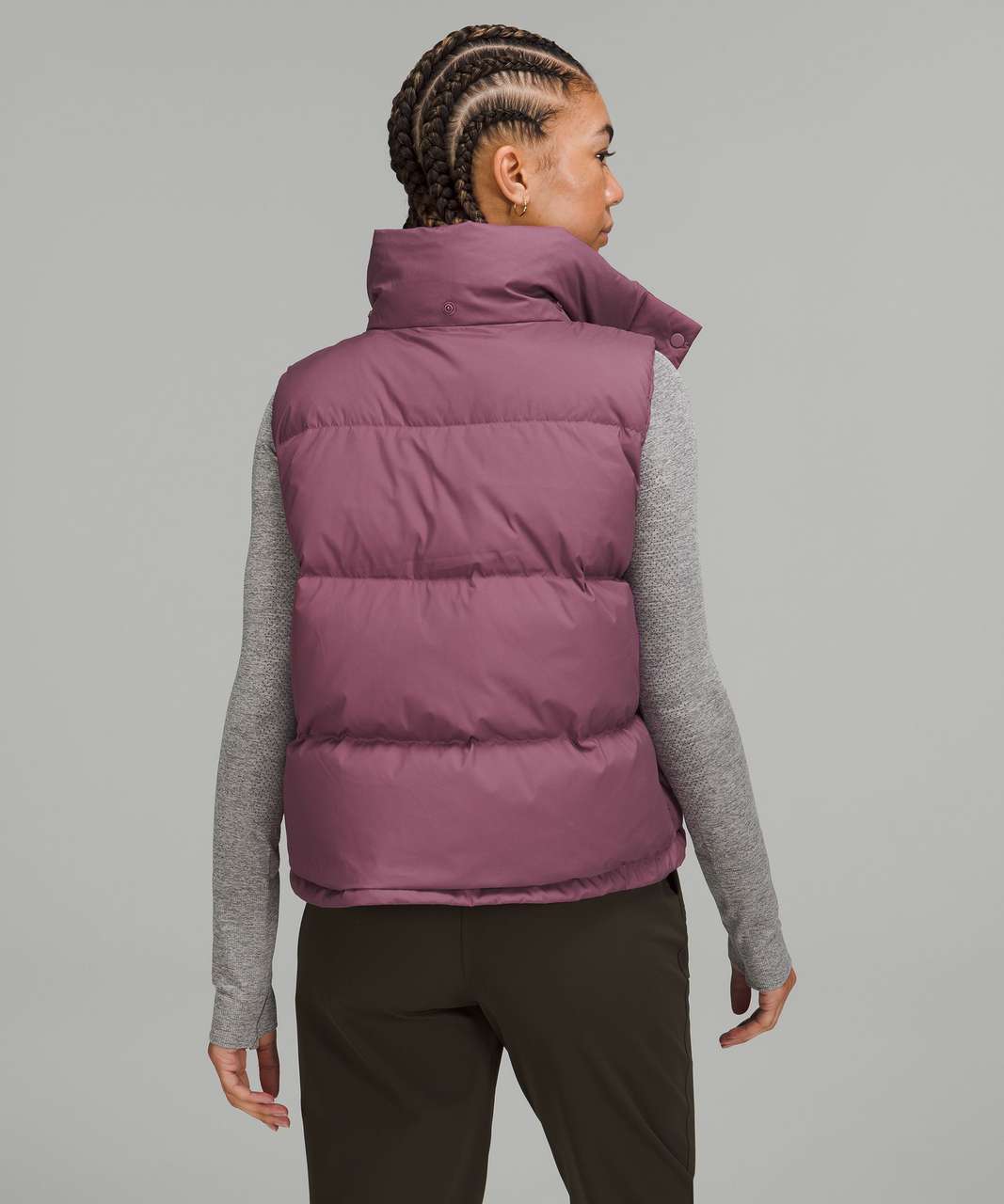 Lululemon Wunder Puff Cropped Vest - Vintage Plum